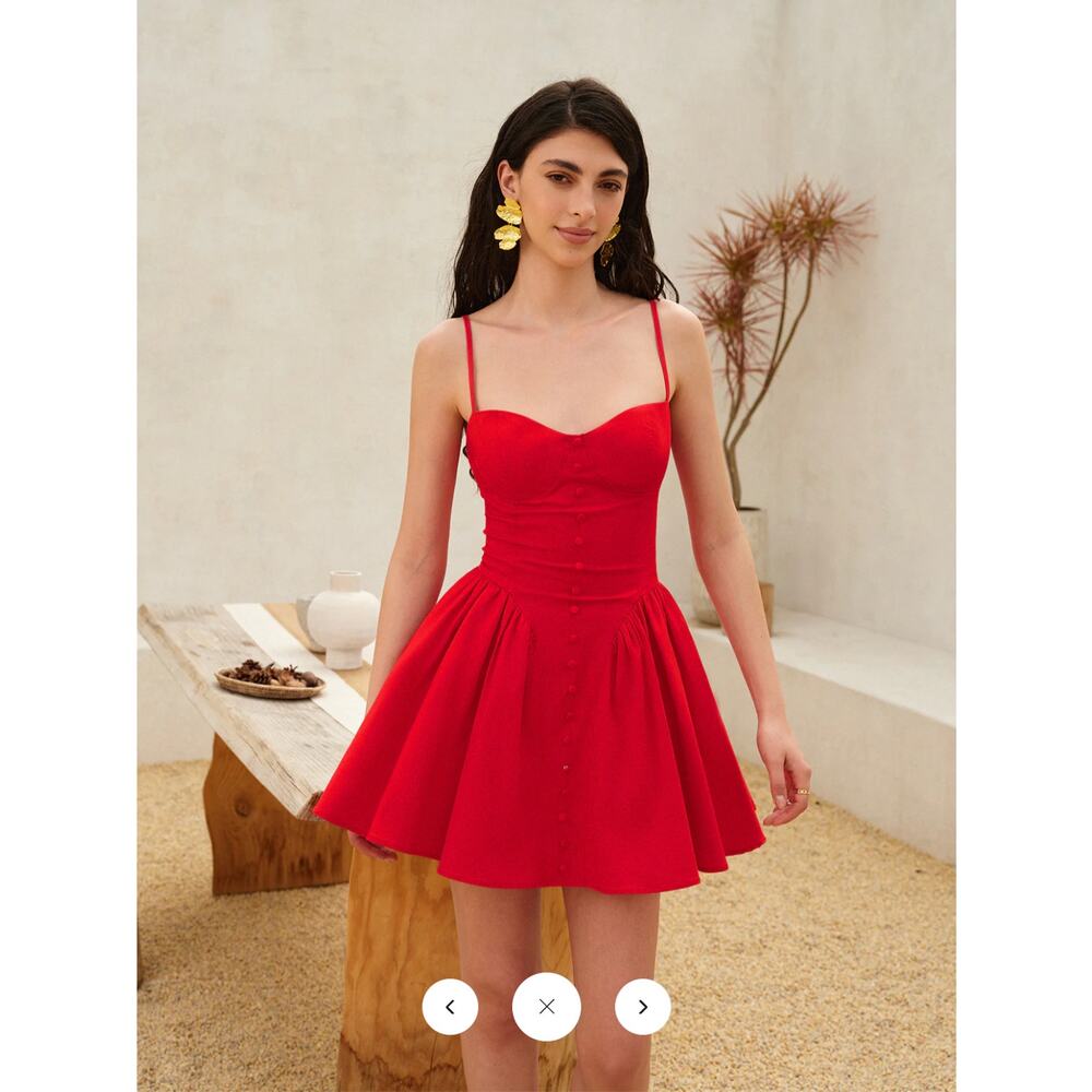 NWT Commense  Lace-Up Back Cami Dress Sz M - Picture 6 of 6